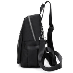 Waterproof Nylon Women Backpack Zipper School Bags For Teens