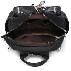 Waterproof Nylon Women Backpack Zipper School Bags For Teens