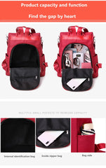 Waterproof Dragonfly Flower 3D Embroidered Backpack for Girls