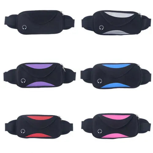 Waterproof Running Belt Bum Waist Pouch Sport Camping Hiking Zip Pack Bag
