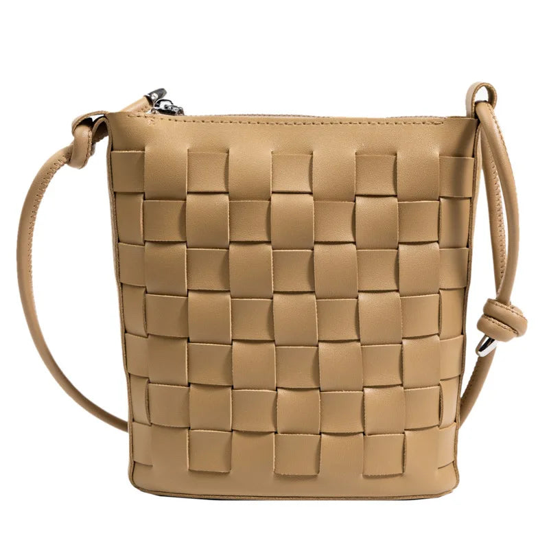 Weaving Lady Shoulder Messenger Cross Body Purses And Handbags