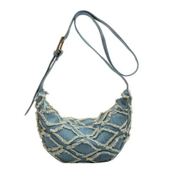 Canvas Hobos Bag Wide Shoulder Belt Handheld Shoulder Bag