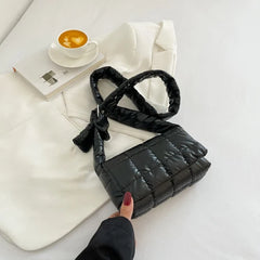 Winter Down Cotton Shoulder Bag Soft Nylon Handbags Crossbody Bags For Women