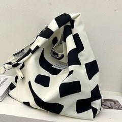 Winter Checker Print Shoulder Bags Large Capacity Tote Women's Purses