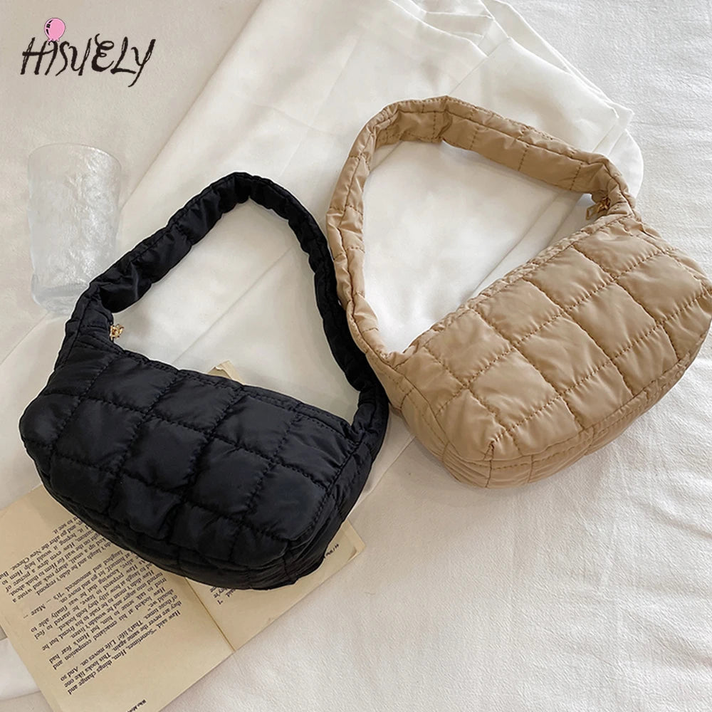 Winter Space Pad Cotton Women Shoulder Bag Soft Casual Female Shopper Bag