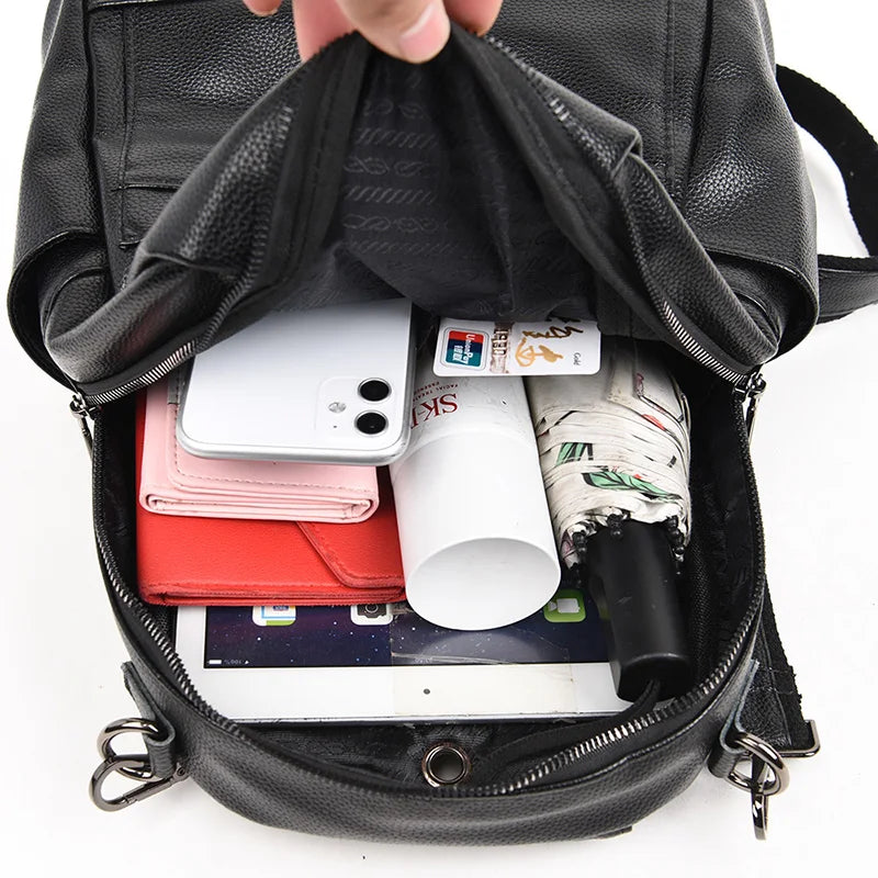 Soft Leather Crossbody Bag for Women - Shoulder Messenger Bag