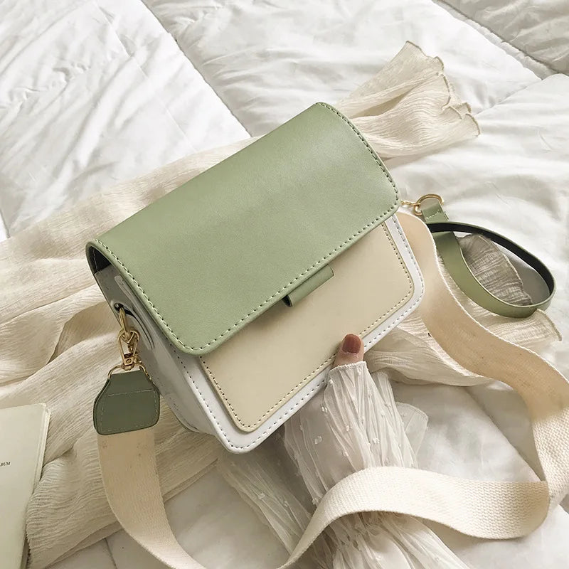 Leather Crossbody Messenger Bag for Women