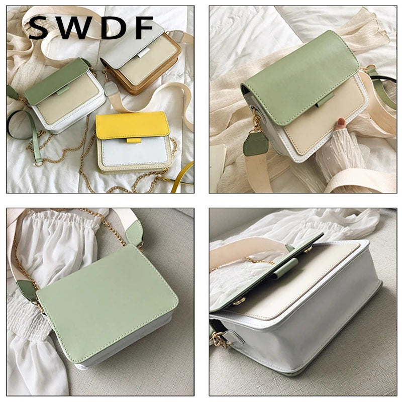Leather Crossbody Messenger Bag for Women