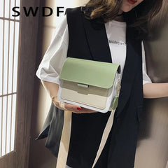 Leather Crossbody Messenger Bag for Women