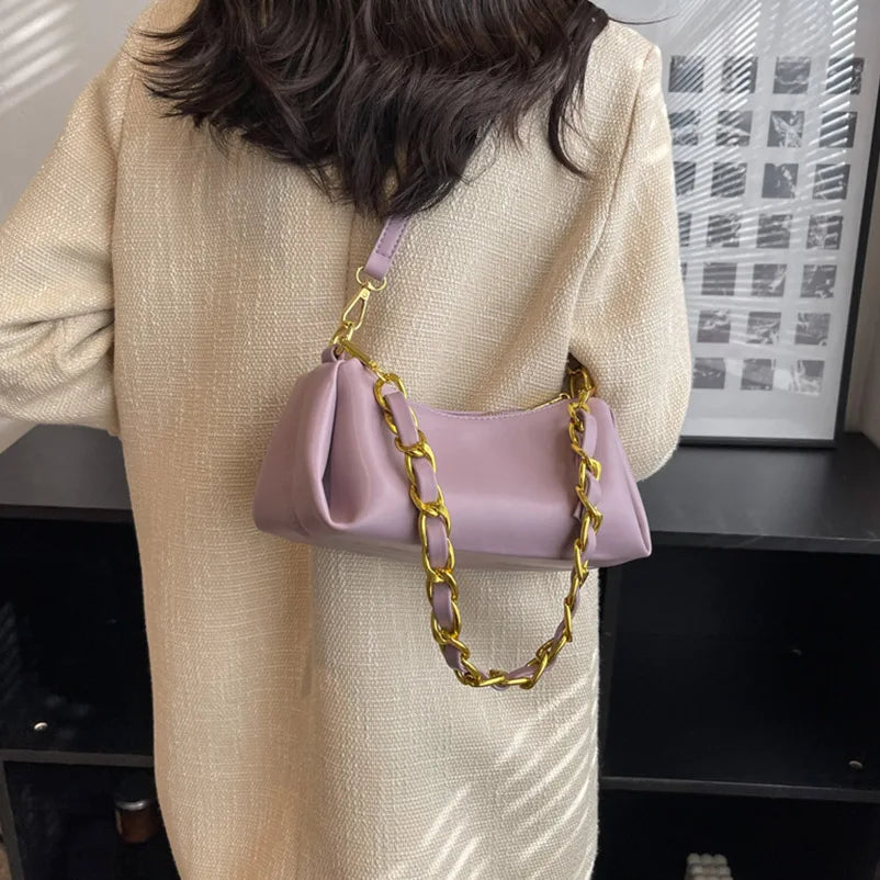 Women Shoulder Bags Chains Handbags PU Leather Messenger Bags