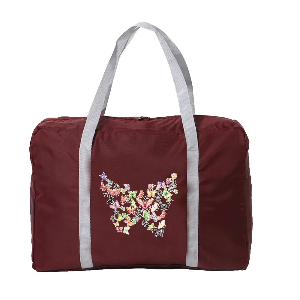 Nylon Foldable Travel Bag Waterproof Zipper Handbags