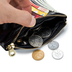 Woman Purse Lady Change Wallet Cow Leather Short Wallet