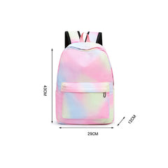 Waterproof Nylon School Backpack for Teen Girls with Lunch Box