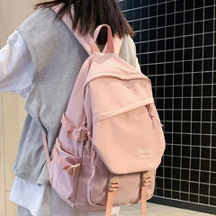 Waterproof Nylon School Bag Unisex Backpack