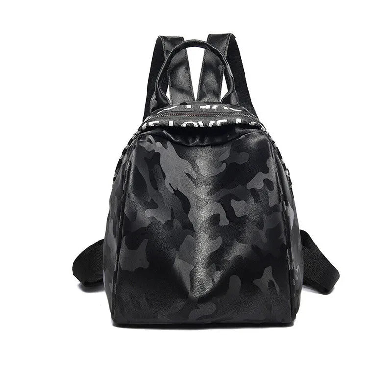 Women Leather Business Bag Travel Shoulder Backpack