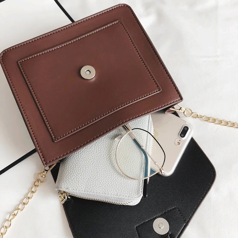 Women Leather Handbag Messenger Shoulder Tote Purse Crossbody Bag