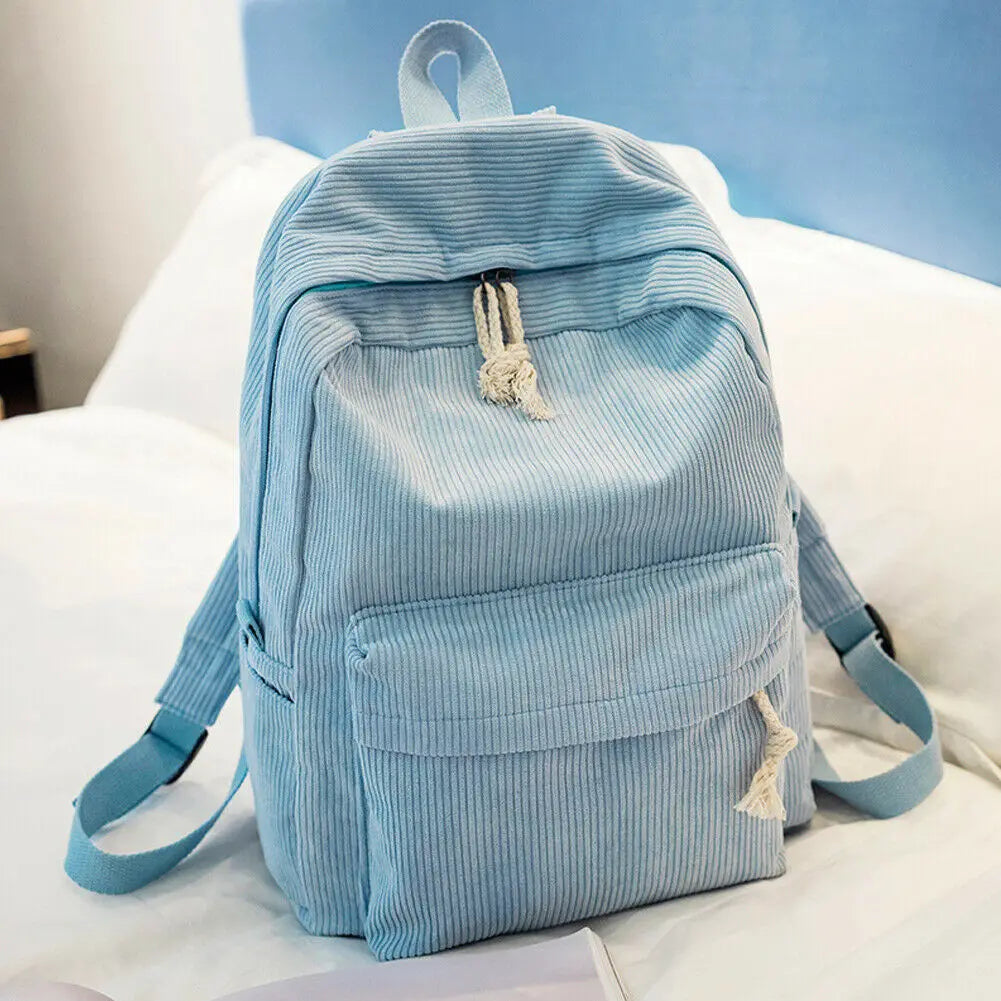 Canvas Travel School Backpack Rucksack Laptop Hiking Bag
