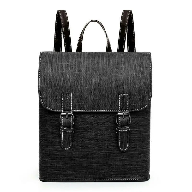 Women Leather Travel School Backpack Large Rucksack Laptop Satchel Bag