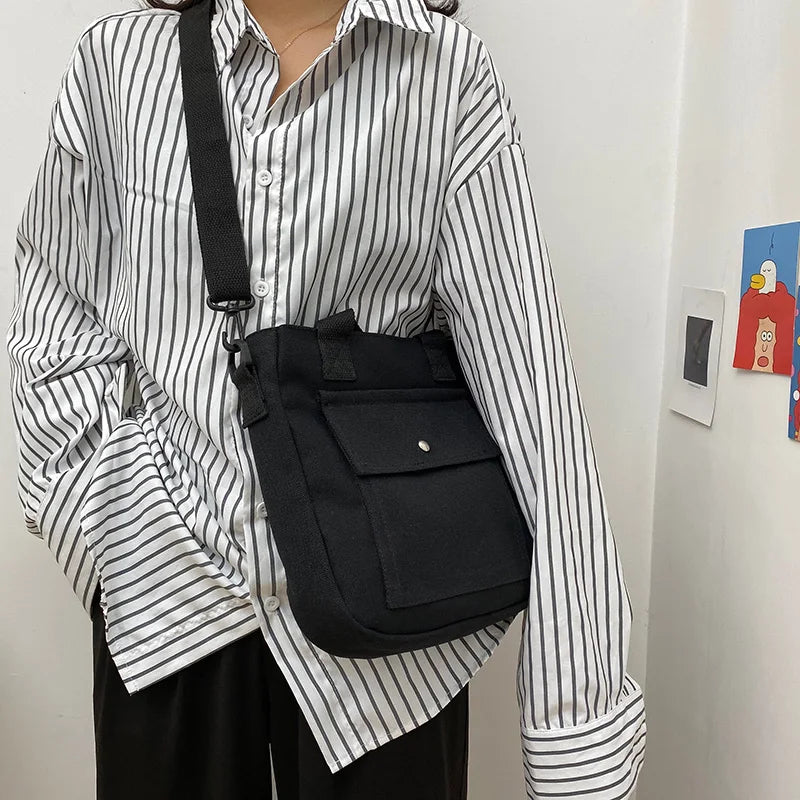 Women Canvas Handbags Large Capacity Tote Bags Crossbody Shoulder Bags