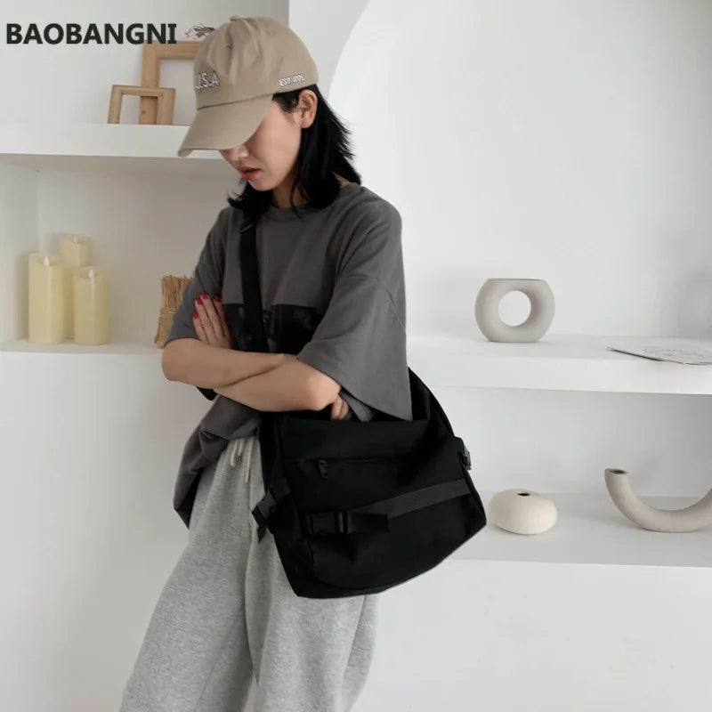 Womens Canvas Messenger Bag Cross Body Eco Handbag