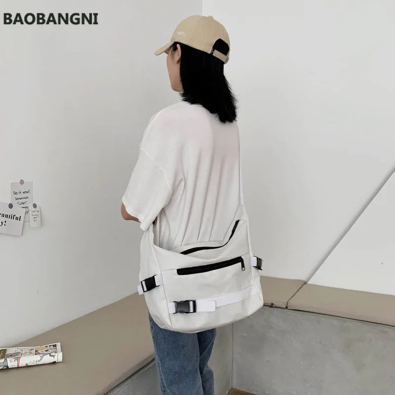 Womens Canvas Messenger Bag Cross Body Eco Handbag
