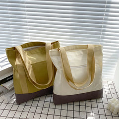 Women Canvas Shoulder Bag Eco Handbag Large Capacity Zipper Tote Soft Messenger