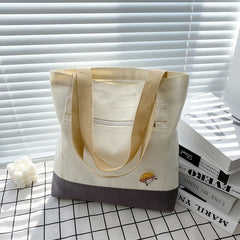 Women Canvas Shoulder Bag Eco Handbag Large Capacity Zipper Tote Soft Messenger