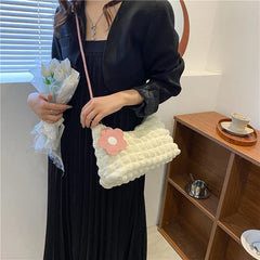 Women Cloud Bubs Shoulder Bag Soft Cloth Fabric