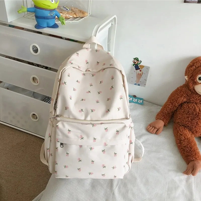Women College Student Backpack Large Capacity Travel Laptop Rucksack