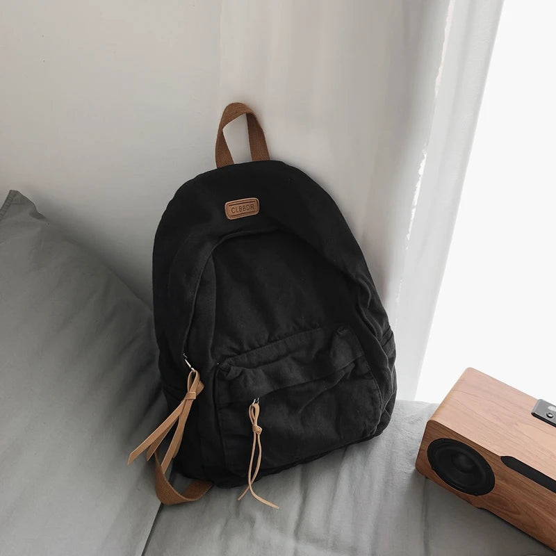 Canvas Student Travel Backpack Rucksack for Teenage Boys Girls School Bag
