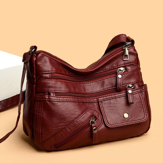 Women Crossbody Bag Messenger Lady Shoulder Handbags Purses PU Leather