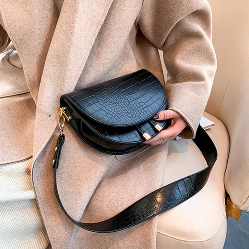 Crocodile PU Leather Crossbody Shoulder Bag Small Purse Messenger Shoulder Bags