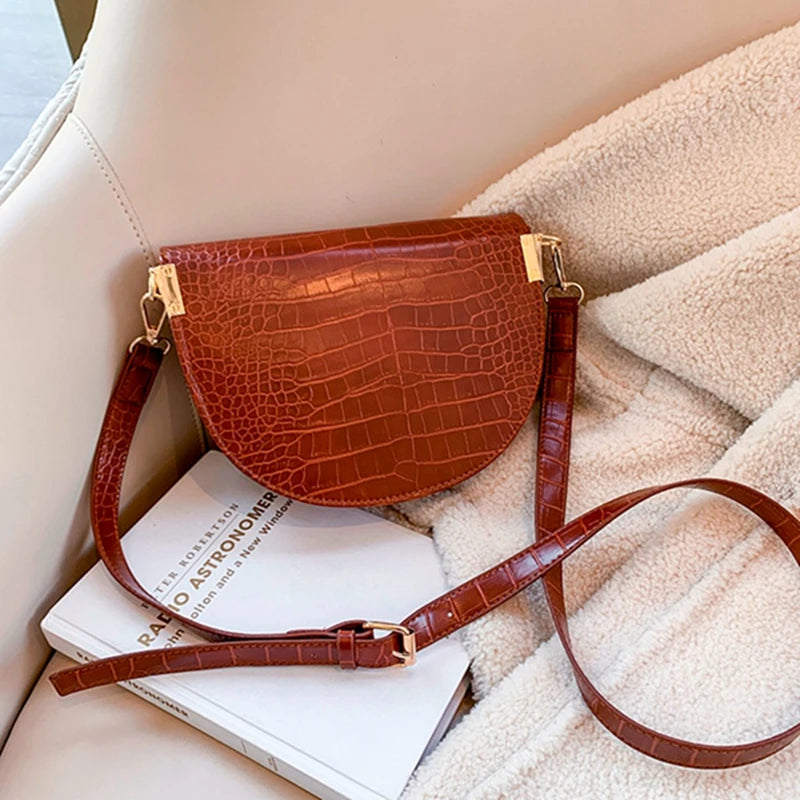Crocodile PU Leather Crossbody Shoulder Bag Small Purse Messenger Shoulder Bags
