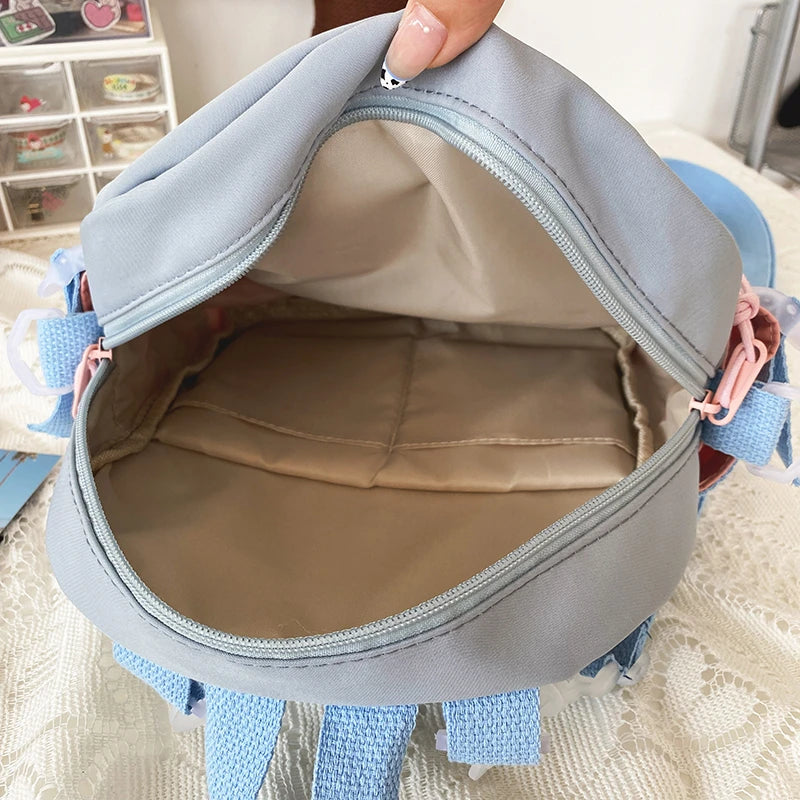 Canvas Women's Small Backpack Clip Bookbag