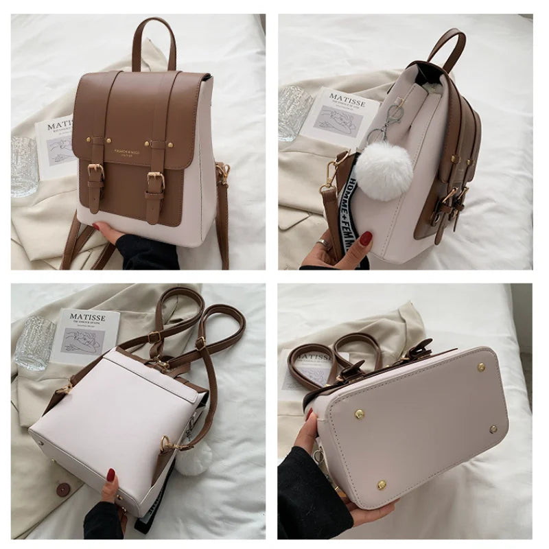 Women Backpacks High Leather Travel Backpack Sac A Dos