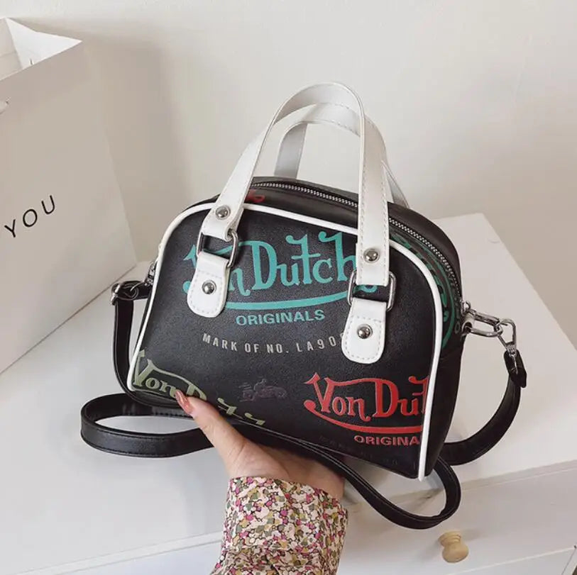 Graffiti Seashells Crossbody Handbag for Women