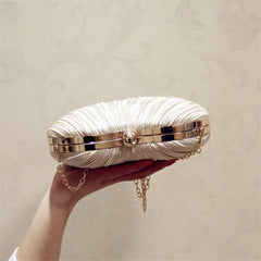 Heart Shaped Evening Clutch Banquet Bags with Chain