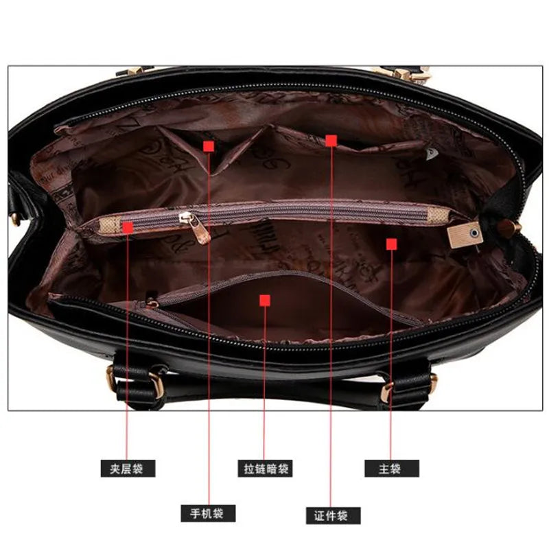 Women Handbag Shoulder Crossbody Bag Lingdang 28X14X17cm