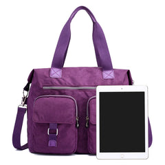 Waterproof Oxford Tote Shoulder Bag Large Capacity Canvas Messenger Bag