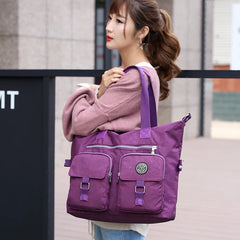 Waterproof Oxford Tote Shoulder Bag Large Capacity Canvas Messenger Bag