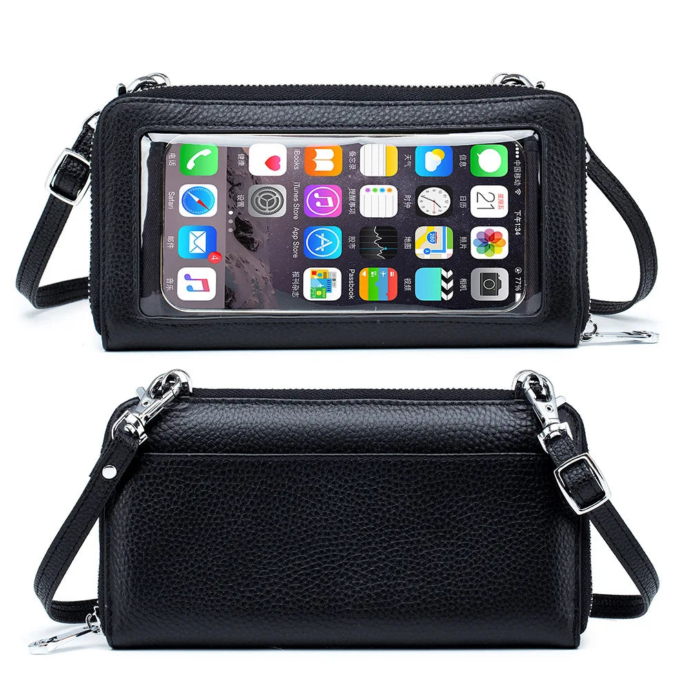 Women Leather Crossbody Bags Large Capacity Shoulder Bags