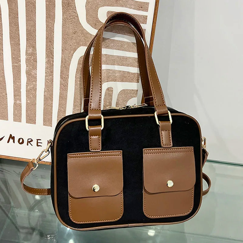 Women Large Capacity Travel Handbag Durable Fabric Shoulder Bag Casual Tote