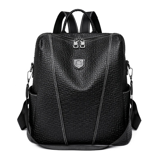 Women Leather Backpacks Shoulder Bags High-Capacity Female Backpack