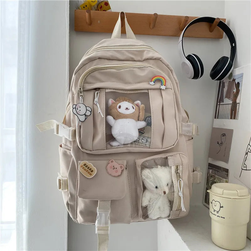 Women Multi-Pocket Waterproof Backpack