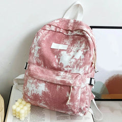 Tie Dye Nylon Backpack for Teenage Girl