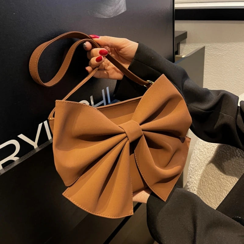 Women One Shoulder Bag 2022 Autumn Big Bowknot Handbag