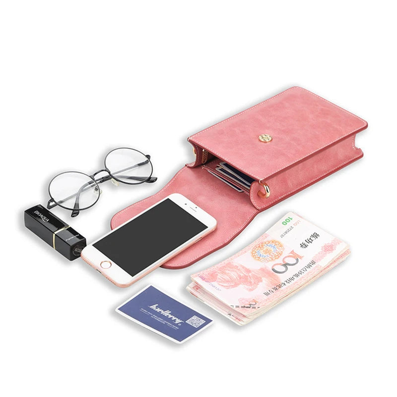 Women PU Leather Crossbody Bags Large Capacity Handbags Phone Purse