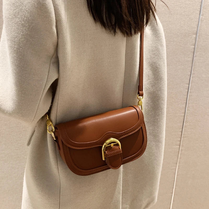 Women PU Leather High Messenger Bags Retro Shoulder Bags