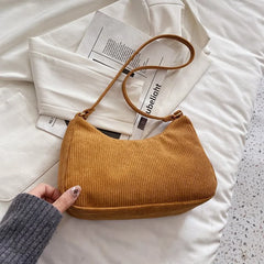 Retro Armpit Bag One Shoulder Handbag Solid