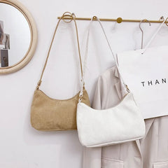 Retro Armpit Bag One Shoulder Handbag Solid